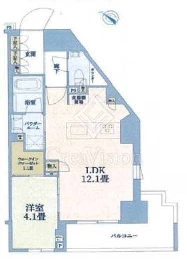 パークリュクス渋谷北参道mono　304号室　間取り