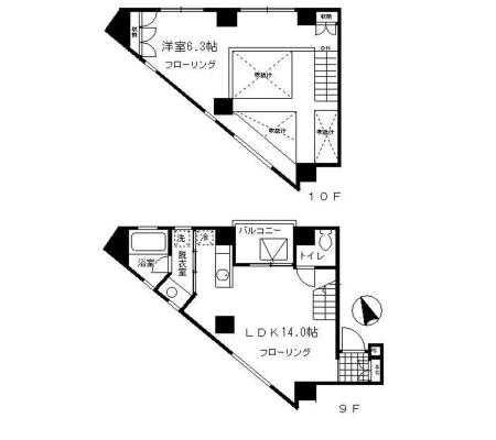 北参道スタイル　901号室　間取り