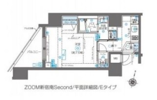 ZOOM新宿南Second　1203号室　間取り