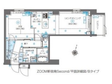 ZOOM新宿南Second　302号室　間取り