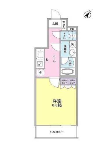 ヴィセオ幡ヶ谷　205号室　間取り