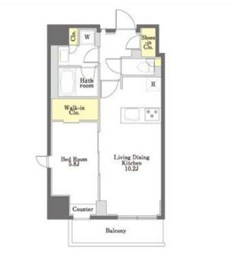 プライムメゾン渋谷　901号室　間取り