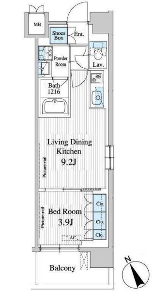 プレノ清澄庭園　426号室　間取り