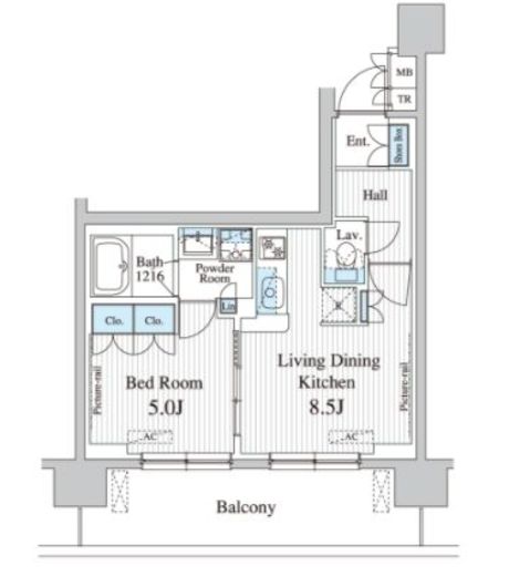 プレノ清澄庭園　509号室　間取り