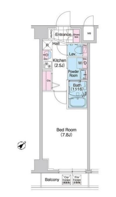 コンフォリア森下WEST　703号室　間取り