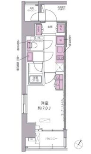 シティハウス東麻布　1001号室　間取り