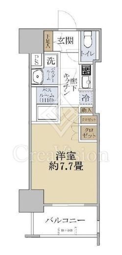 シティハウス東麻布　1508号室　間取り