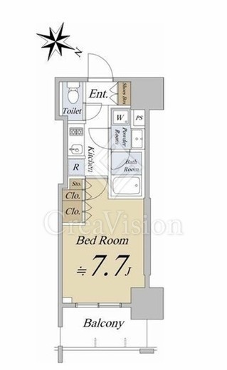 シティハウス東麻布　3F3号室　間取り