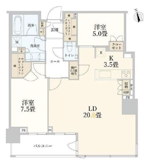 グローバルフロントタワー　2226号室　間取り