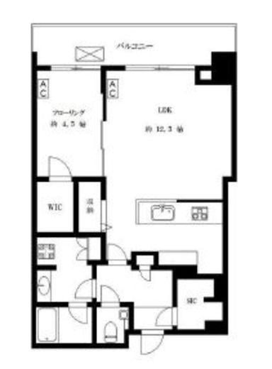 グローバルフロントタワー　329号室　間取り