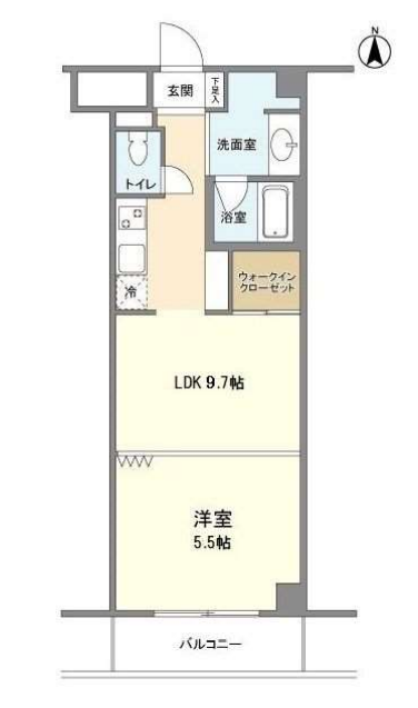 ラクラス麻布十番　205号室　間取り
