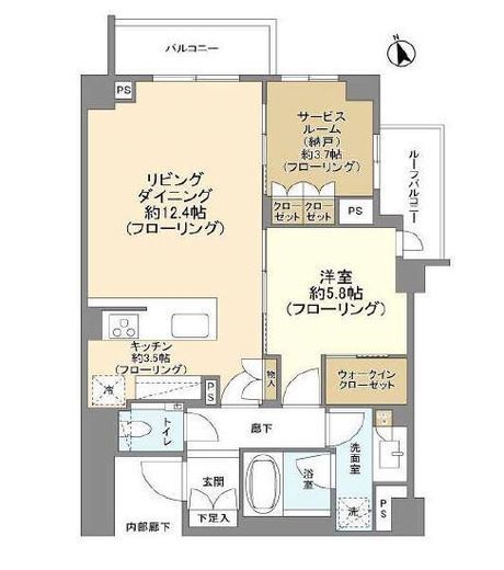ブランズ六本木　416号室　間取り