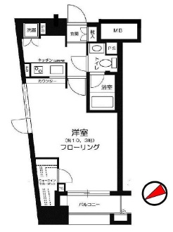 パレステュディオ神楽坂シティタワー　1201号室　間取り