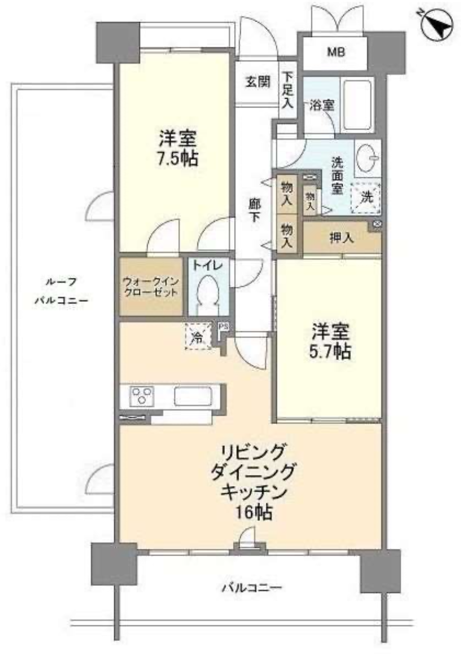 ブリリアントヨス　1101号室　間取り