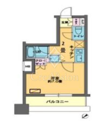 カスタリア東日本橋2　206号室　間取り