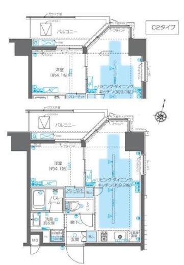 ZOOM神宮前　404号室　間取り