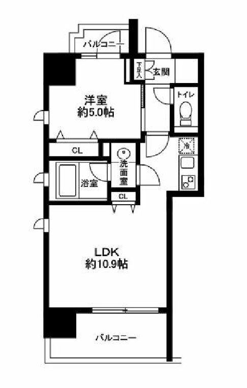 南麻布パークハイツ　604号室　間取り