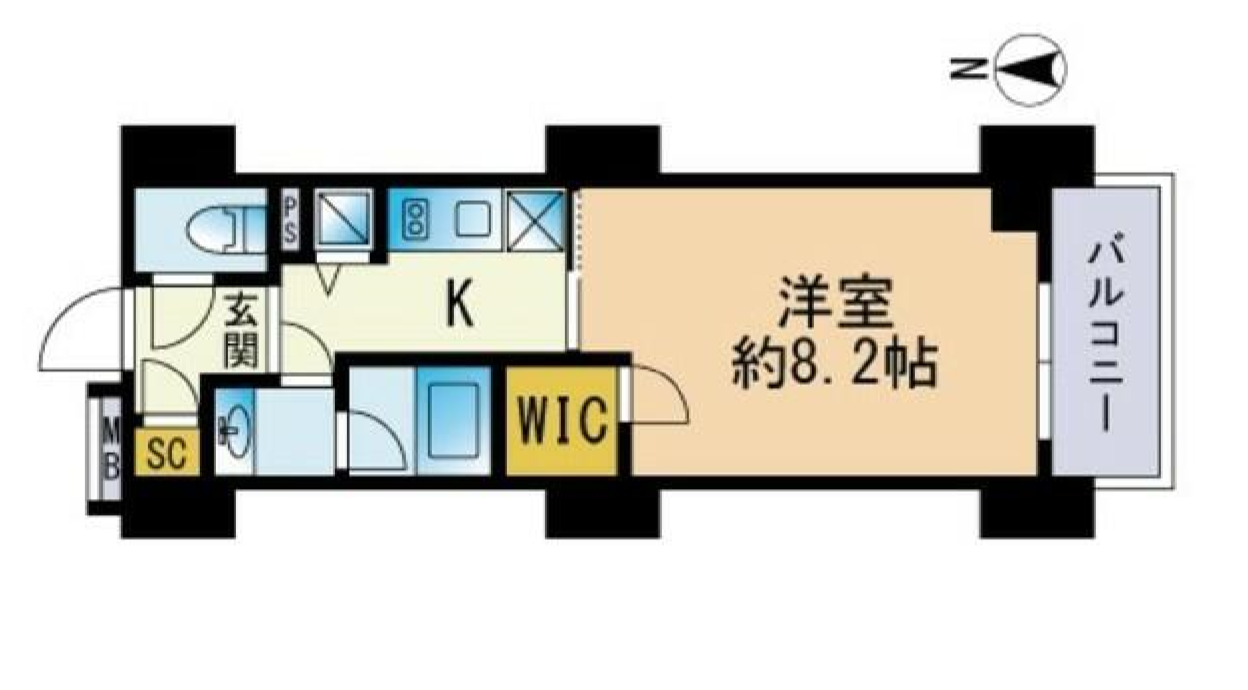 セレニティコート渋谷神泉　1503号室　間取り