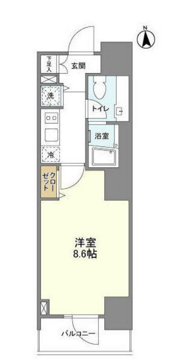 セレニティコート渋谷神泉　802号室　間取り