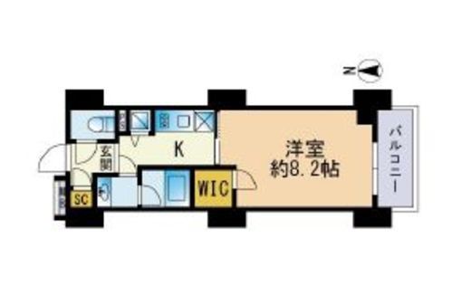 エムレジデンス渋谷神泉　1303号室　間取り