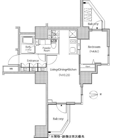 エムレジデンス渋谷神泉　308号室　間取り