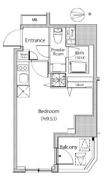 エムレジデンス渋谷神泉　407号室　間取り