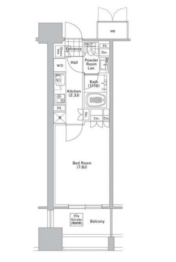 コンフォリア渋谷ウエスト　507号室　間取り
