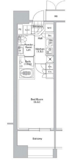 コンフォリア渋谷ウエスト　505号室　間取り