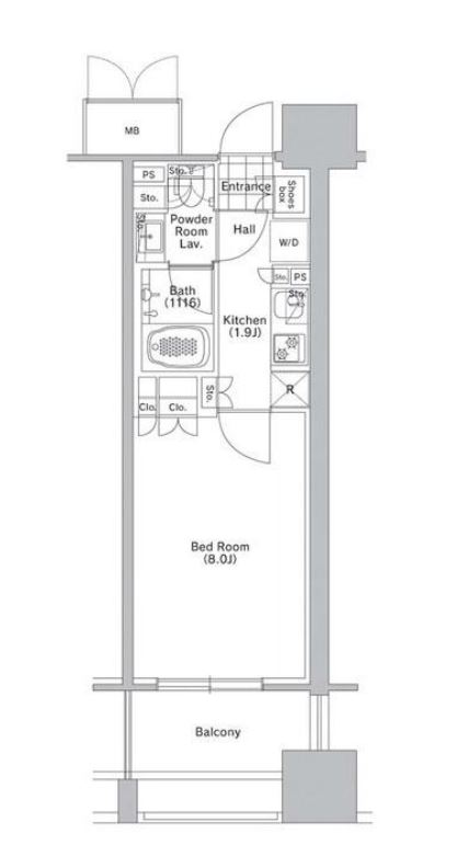 コンフォリア渋谷ウエスト　708号室　間取り