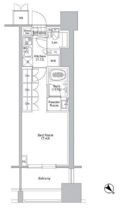 コンフォリア渋谷ウエスト　908号室　間取り