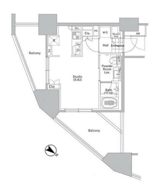 コンフォリア渋谷ウエスト　203号室　間取り