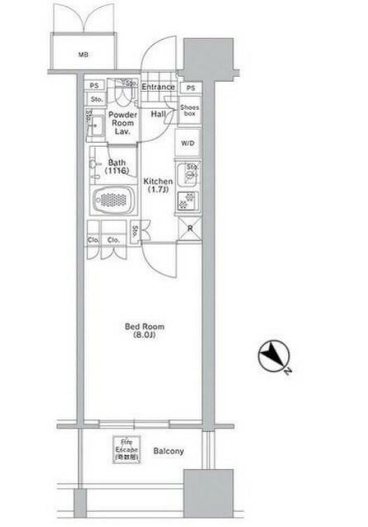 コンフォリア渋谷ウエスト　706号室　間取り