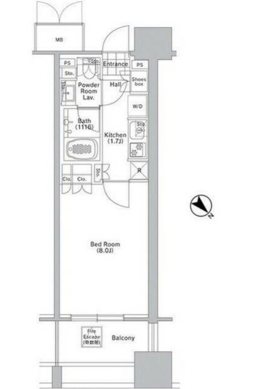 コンフォリア渋谷ウエスト　606号室　間取り