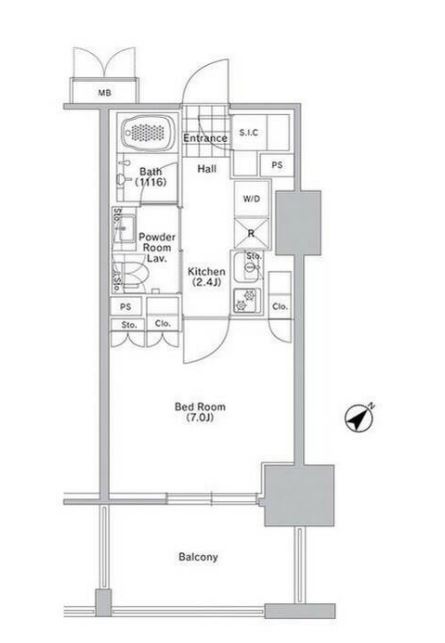 コンフォリア渋谷ウエスト　702号室　間取り