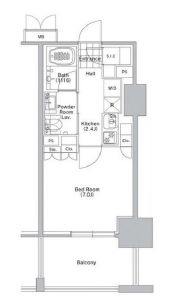 コンフォリア渋谷ウエスト　702号室　間取り