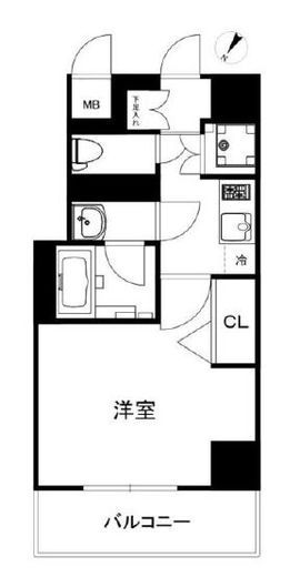 ハーモニーレジデンス田町#002　505号室　間取り