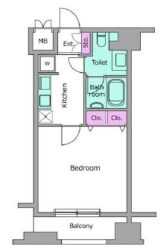 ピアネッタ汐留　1203号室　間取り