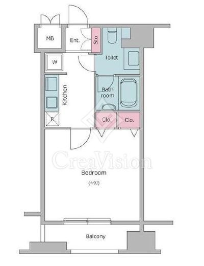 ピアネッタ汐留　603号室　間取り