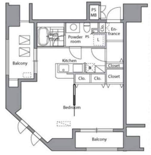 ピアネッタ汐留　805号室　間取り