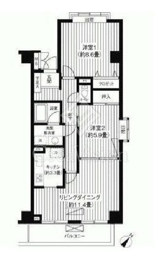 メゾン芝浦　1005号室　間取り