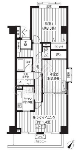 メゾン芝浦　505号室　間取り