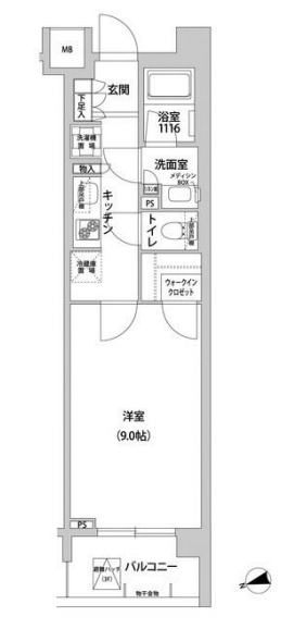 コンフォリア目黒青葉台　116号室　間取り
