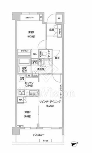 コンフォリア目黒青葉台　206号室　間取り