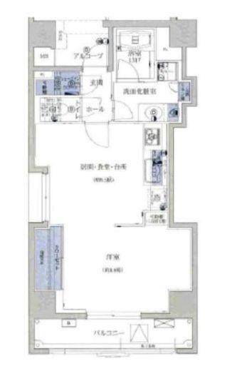 アイムズ芝大門　12F1号室　間取り