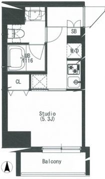 白金ウエスト　401号室　間取り