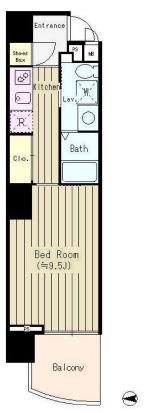 ボヌール門前仲町　403号室　間取り