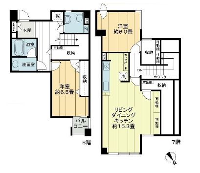 グランドメゾン目黒南　604号室　間取り