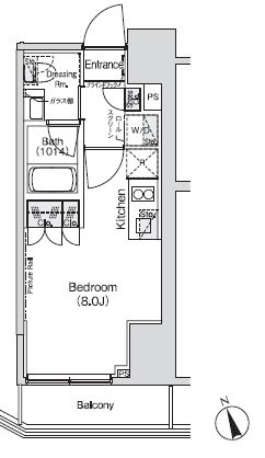 ベルビュー新橋　404号室　間取り