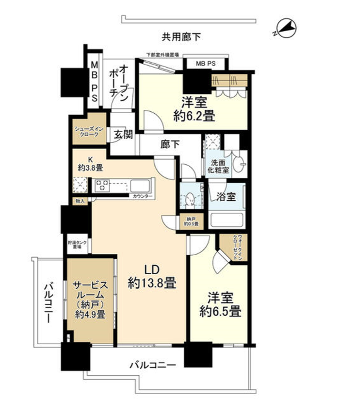 プラウドタワー東雲キャナルコート　2811号室　間取り