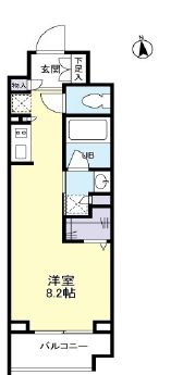 パークフラッツ中目黒　404号室　間取り